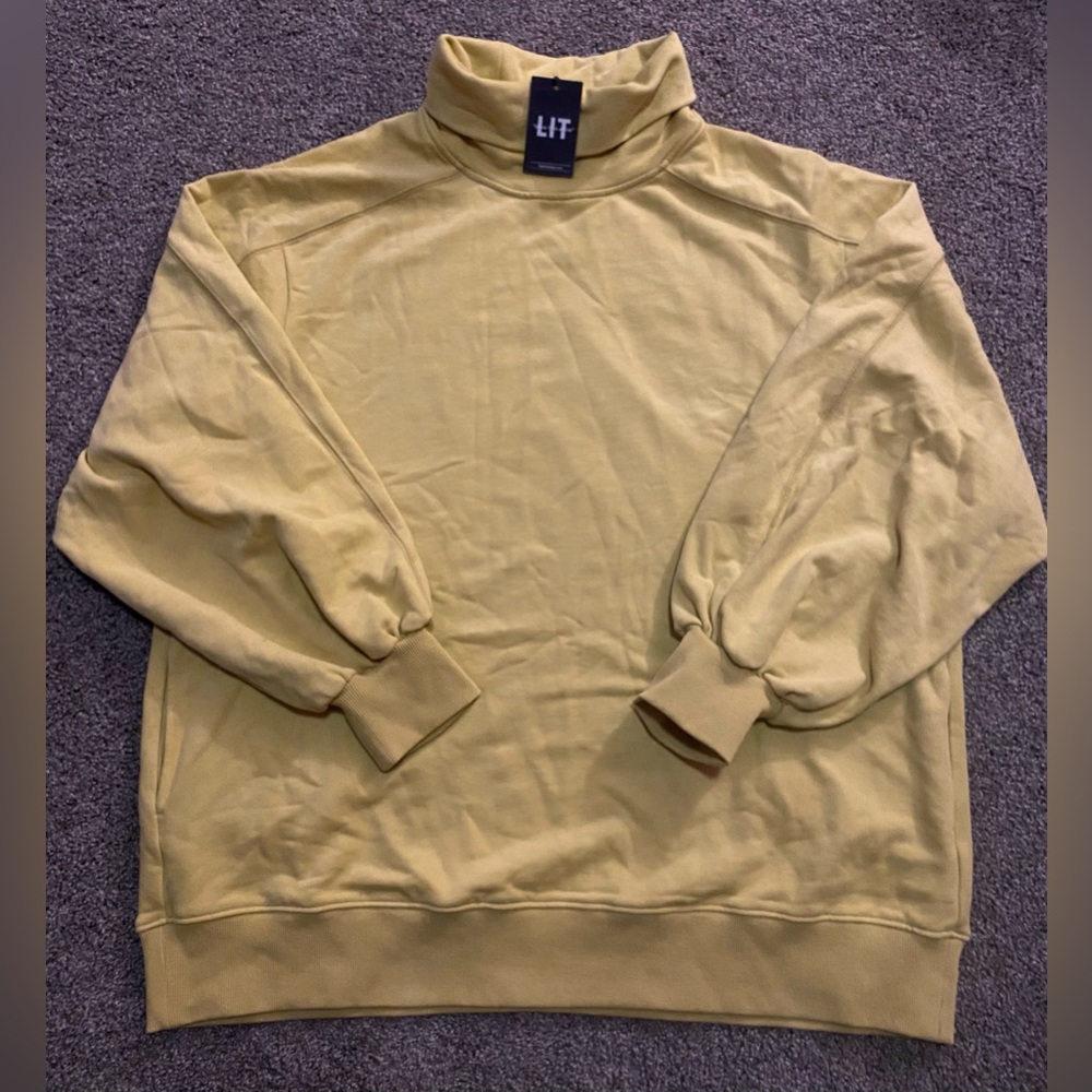 LIT Active Whisper Oversized Turtleneck Sweatshirt Large